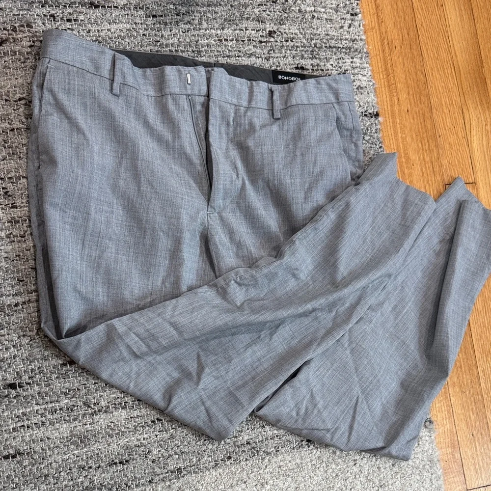 Bonobos Light Gray Slim Dress Pants 34x30